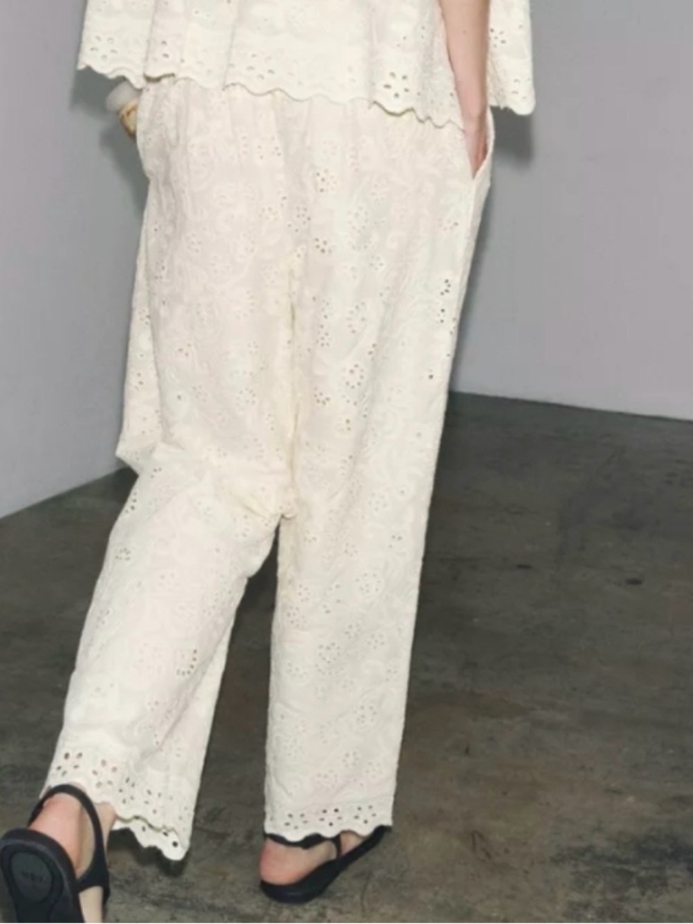 Zara Cream Eyelet 2-Piece Set - Picture 9 of 11